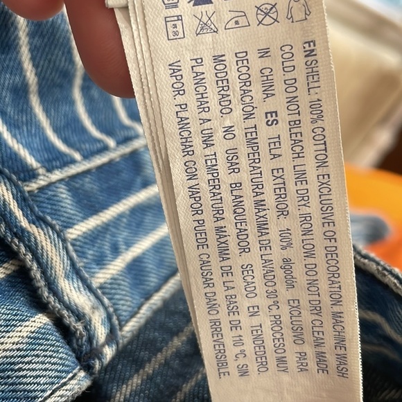 DENIM BLUE AND WHITE JEANS - Picture 6 of 6